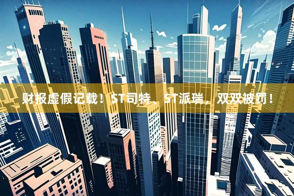 财报虚假记载！ST司特、ST派瑞，双双被罚！